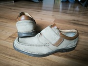 Clarks mokasyny męskie zamszowe skórzane beż półbuty 44