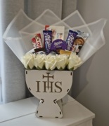 Upominek Prezent Pierwsza Komunia Święta Kielich Komunijny pełen słodyczy