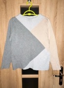 Szaro pudrowa bluzka sweterek rozmiar 38