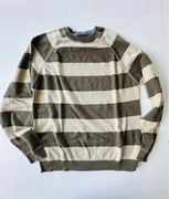 #1860 Sweter męski w paski rozmiar L 100% bawełna Jak NOWY