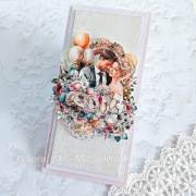 Kartka, ręcznie robiona, Ślub, Rocznica 