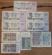 Banknoty marki 1923 r. Obiegowe 10 szt. W cenie 