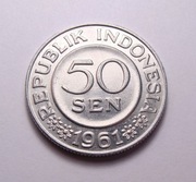 Indonezja 50 sen 1961 PIĘKNA!