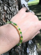 Bransoletka z kryształków i stali chirurgicznej 