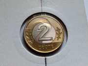 Destrukt skrętka moneta 2 złote 1995 MENNICZA 