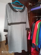 Sukienka szara z tkaniny rozmiar 52  54