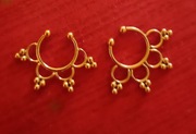 fake piercing, septum pozłacane 