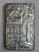 Płaskorzeźba - Plakietka drewniano-metalowa 25x15.5 Gdańsk Złota Brama
