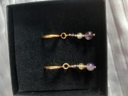 Kolczyki cytryn ametyst handmade prezent