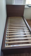 Łóżko Ikea Malm 90x200 brąz + dno Luroy
