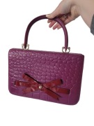 Fioletowa torebka Ted Baker kokardka perełka unikat