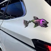 Naklejki naklejka winylowa ODBLASKOWA 2 szt. wędkarstwo ryby fishbone