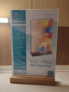 Stojak na Menu A4 Stojak Informacyjny Akrylowy Dwustronny Pionowy 