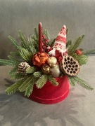 Stroik świąteczny z Mikołajem flower box 