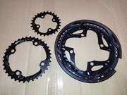 Zębatki shimano komplet 3x10 z osłoną.