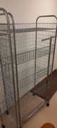 Kosz metalowy wyprzedażowy na kółkach organizer