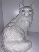 Biały Kot Porcelanowy wys: 25cm