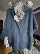 Płaszczyk kurtka alpak jeansowy oversize