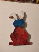 Drewniany królik wielkanocny