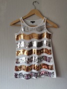 =KappAhl=TOP w cekiny, na imprezę,KOSZULKA ROZ 140