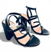 Czarne sandały na obcasie Even&Odd rozmiar 35