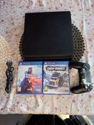 PlayStation 4 slim z padem 2 gry