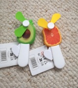 2x wiatraczek ręczny avocado pomarańcza wiek 3+