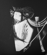 Oryginalny obraz ręcznie grawerowany na blasze ...