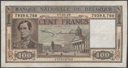 Belgia 100 franków 1949 - król Leopold I Koburg - 7029.K.