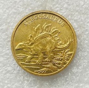 Żeton: Medal Dinosauria Stegosaurus. Polska Waga- 8,86 g. Średnica- 23,5 mm