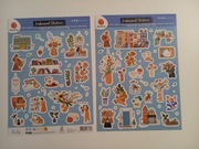 Naklejki planer scrapbooking DecoTime 2 szt. arkusze A4 - kwiaty relaks