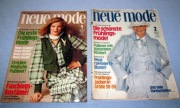 Neue Mode 1,2/1978 + wykroje Vintage Moda, Szycie, Krawiectwo