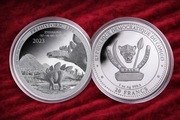 Congo Prehistoric Life Stegosaurus 2023 1 oz moneta srebrna