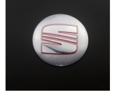 Naklejka SEAT Emblemat srebrny Kluczyk Pilot Logo 14mm znaczek zaślepka