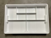 37x54x21cm IKEA KUGGIS wkład z 8 przegródkami biały do pojemnika szuflady