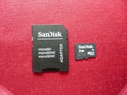 Karta pamięci SD microsd SanDisk 2GB + adapter SanDisk