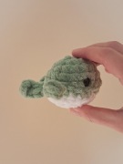 Zielony wielorybek pluszak | Ręcznie robiony