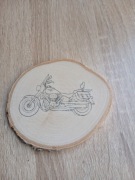 Harley Davidson. Podkładka pod kubek. Naturalne drzewo