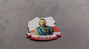 Magnes na lodówkę z napisem Polska i Józefem Piłsudzkim WYPRZEDAŻ