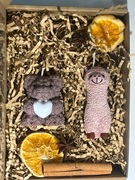 Zestaw świec sojowych handmade prezent zwierzęta lama miś