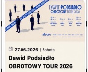 Sprzedam bilet – Dawid Podsiadło OBROTOWY TOUR 2026 Warszawa