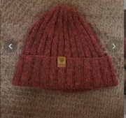 Merino 100% czapka bordo buraczkowa od Pastelove Sploty 
