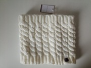 Komin szal markowy bardzo ciepły Tommy Hilfiger NOWY śmietankowy