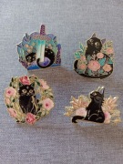 Pin przypinka broszka odznaka szpilka kot kotek kotki zestaw 4szt 