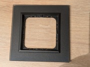 Ramka pojedyncza Czarne Szkło Szronione 4mm Ospel Sonata Prestige