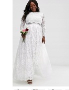 BOHO sukienka suknia ślubna 48 4XL Grace 42 44 max 46 koronkowa