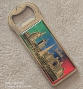 Magnes na lodówkę metalowy DUBAI, UAE, emalia.