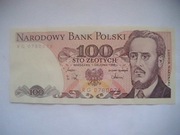 POLSKA Banknot 100 zł 1988 r. Ludwik Waryński seria RG