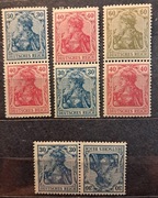 Deutsche Reich germania  zusammendrucke Mi S19 ,21, 25, K2  czyste