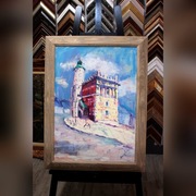 Obraz olejny/ 50x70cm/ Ratusz w Sandomierzu